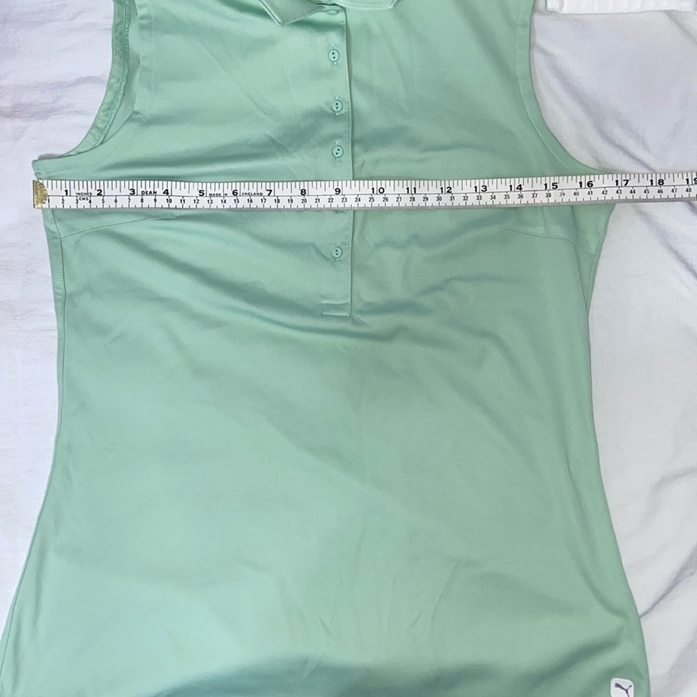 PUMA sports sleeveless golf polo size small - Mint - Picture 8 of 13